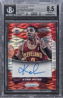 2014/15 Panini Prizm Red Pulsar Autographs #45 Kyrie Irving Signed Card (#34/35) – BGS NM-MT+ 8.5/BGS 9 